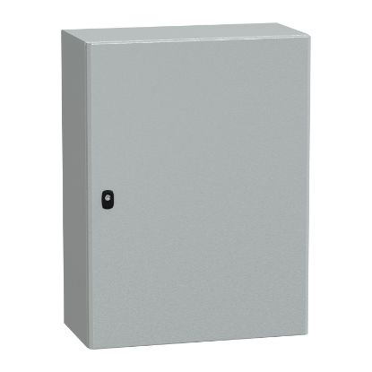 Picture of Spacial, Wall mounted steel enclosure, Spacial S3D, plain door, with mounting plate, 800x600x300mm, IP66, IK10