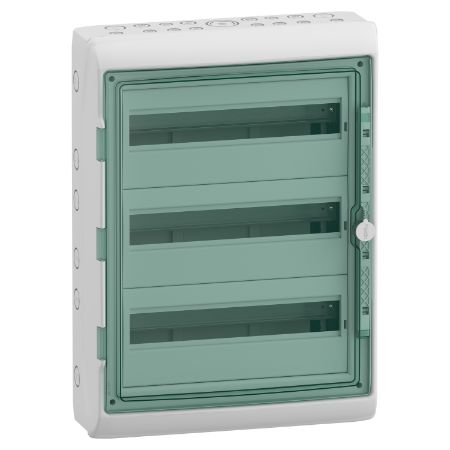 Picture of Enclosure for modular device, Mureva Enclosure, 3x18 modules, earth terminal blocks