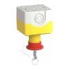 Picture of Harmony XALD XALK, Control station, plastic, yellow lid, 1 red mushroom push button 40mm, key release, 1NC