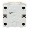 Picture of Harmony XALD XALK, Control station, plastic, yellow lid, 1 red mushroom push button 40mm, turn to release, 1NC
