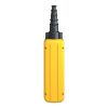 Picture of Pendant control station, Harmony XAC, plastic, yellow, 4 push buttons, 1 and 2 with 2 NO + NC , 3 and 4 with  1 NO, 1 emergency stop NC