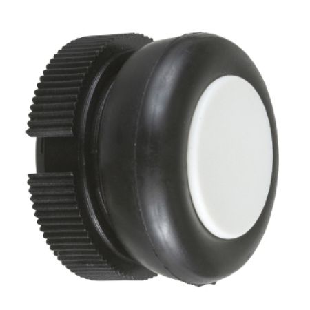 Picture of Head for push button, Harmony XAC, plastic, white, booted, spring return