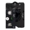 Picture of Complete selector switch, Easy Harmony XA2, plastic, black, 22mm, 2 positions, stay put, 1NO