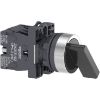 Picture of Complete selector switch Easy Harmony XA2, plastic, black, 22mm, long handle, 2 positions, stay put, 1NO + 1NC