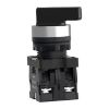 Picture of Complete selector switch Easy Harmony XA2, plastic, black, 22mm, long handle, 2 positions, stay put, 1NO + 1NC