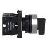 Picture of Complete selector switch Easy Harmony XA2, plastic, black, 22mm, long handle, 2 positions, stay put, 1NO + 1NC