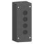 Picture of Empty control station, Harmony XALG, mineral reinforced polyamide, black, 4 cut outs, for severe environments