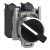 Picture of Selector switch, Harmony XB4 - ATEX D, metal, 22mm, 2 positions, black standard handle, stay put, screw clamp terminals, 1NO + 1NC