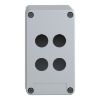 Picture of Empty control station without hinges, Harmony XAP, XB2 SL, plastic, grey, 4 cut outs, 22mm