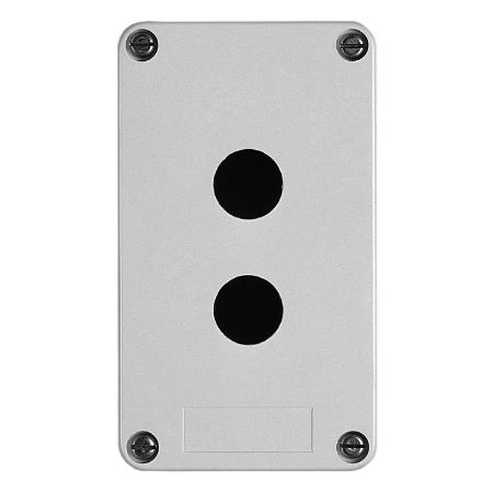Picture of Empty control station without hinges, Harmony XAP, XB2 SL, plastic, grey, 2 cut outs, 22mm