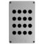 Picture of Empty control station without hinges, Harmony XAP, plastic, grey, 16 cut outs, 22mm, 151 x 241 x 83mm