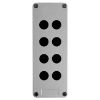 Picture of Empty control station without hinges, Harmony XAP, XB2 SL, plastic, grey, 8 cut outs, 22mm