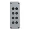 Picture of Empty control station without hinges, Harmony XAP, XB2 SL, plastic, grey, 8 cut outs, 22mm