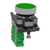 Picture of Harmony XB5R, Wireless and batteryless transmitter, push button, metal, green, 22mm, spring return