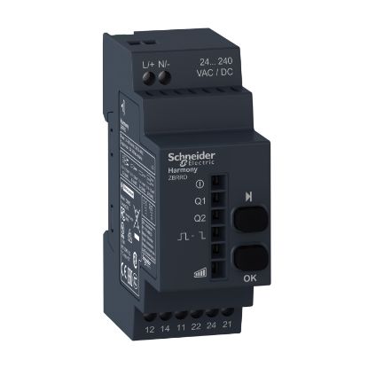 Picture of Programmable receiver - 2 relays - 24..240  V AC/DC - 2 pusbuttons - 6 LEDs