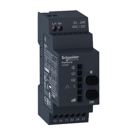 Picture of Programmable receiver - 2 relays - 24..240  V AC/DC - 2 pusbuttons - 6 LEDs