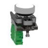 Picture of Harmony XB5R, Wireless and batteryless transmitter, push button, metal, white, 22mm, spring return