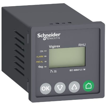 Picture of Residual current protection relay, VigiPacT RHU, 30mA-30A, 220/240VAC 50/60Hz, communicating, front panel mounting