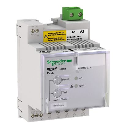 Picture of Residual current protection relay, VigiPacT RH10M, 30mA, 380/415VAC 50/60Hz, DIN rail mounting