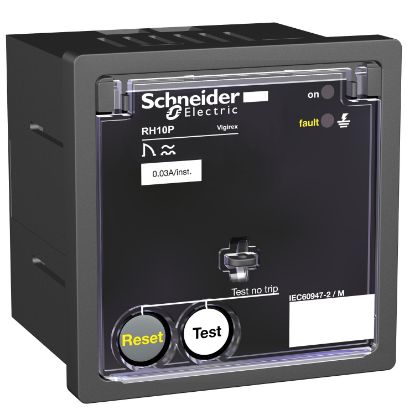 Picture of Residual current protection relay, VigiPacT RH10P, 500mA, 110/130VAC 50/60Hz, front panel mounting