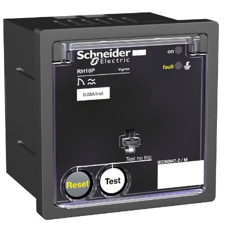 Picture of Residual current protection relay, VigiPacT RH10P, 300mA, 220/240VAC 50/60Hz, front panel mounting