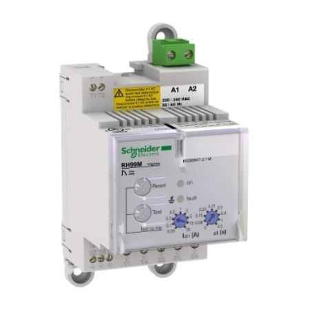 Picture of Residual current protection relay, VigiPacT RH99M, 30mA-30A, 380/415VAC 50/60Hz, DIN rail mounting