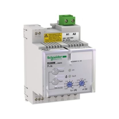 Picture of Residual current monitoring relay, VigiPacT RH99M, 30mA-30A, 220/240VAC 50/60Hz, DIN rail mounting