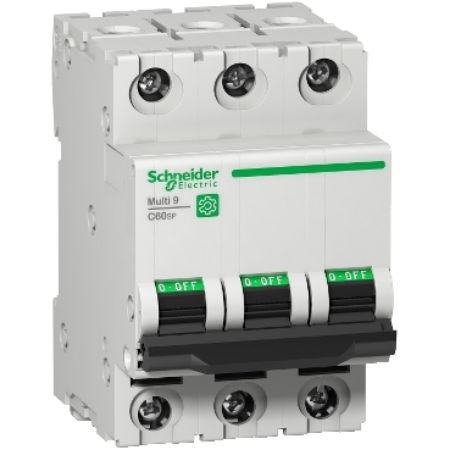 Picture of Miniature circuit breaker (MCB), Multi9 C60SP, 3P, 20A, D curve, 10kA (UL1077), 10kA (IEC/EN 60947-2)