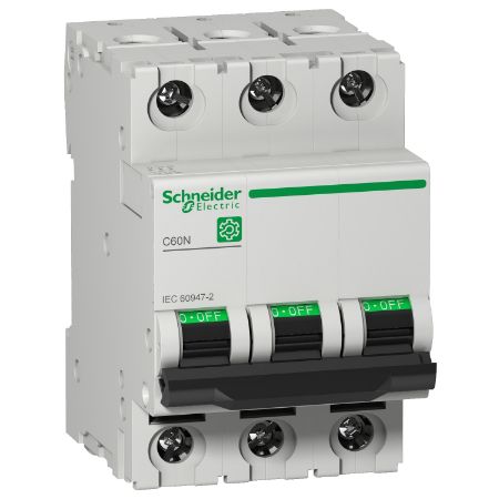 Picture of Miniature circuit breaker (MCB), Multi9 C60N, 3P, 6A, C curve, 10kA (IEC/EN 60947-2)