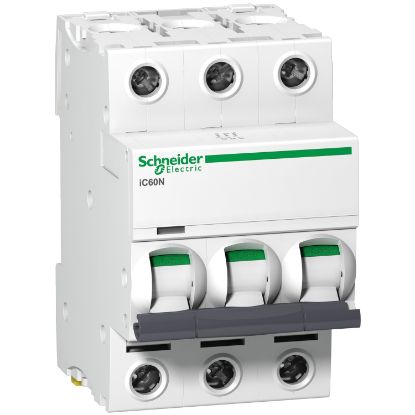 Picture of Acti9, Miniature circuit breaker (MCB), Acti9 iC60N Disbo, 3P, 6A, C curve, 6000A (IEC/EN 60898-1), 10kA (IEC/EN 60947-2)