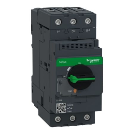 Picture of Motor circuit breaker,TeSys Deca frame 3,3P,32A,magnetic,rotary handle,EverLink terminals