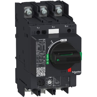 Picture of TeSys Deca, Motor circuit breaker, TeSys GV4, 3P, 3.5A, Icu 50kA, thermal magnetic, lugs terminals