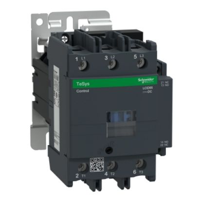 Picture of TeSys, Contactor, TeSys Deca, 3P(3NO), AC-3/AC-3e, <=440V, 95A, 24V DC wide range coil