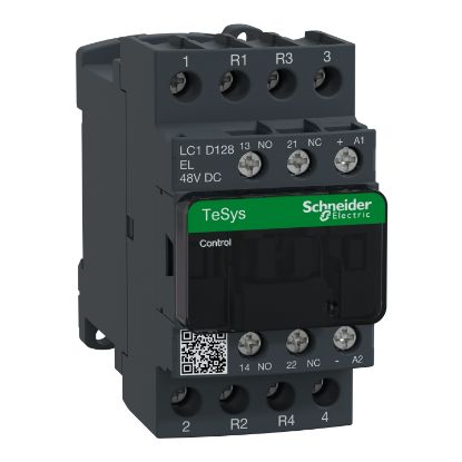 Picture of Contactor, TeSys Deca, 4P(2NO+2NC), AC-1, <=440V, 25A, 48VDC low consumption coil, screw clamp terminal