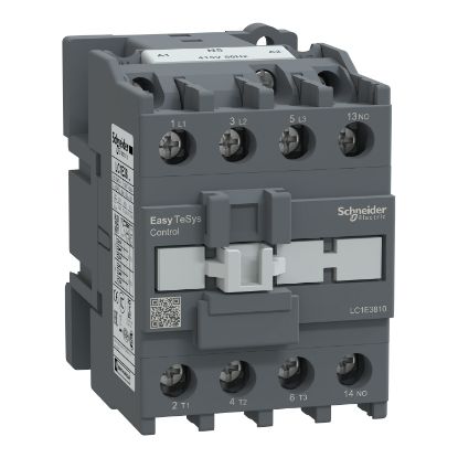 Picture of Contactor,Easy TeSys Control,LC1E,3P(3NO),AC-3,<=440V,38A,415V AC coil,50Hz,1NO auxiliary contact