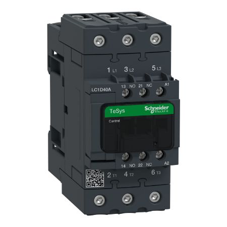 Picture of TeSys; TeSys Deca, Contactor, 3P(3 NO), AC-3/AC-3e, 0 to 440V, 40A, 220VAC 50/60Hz coil