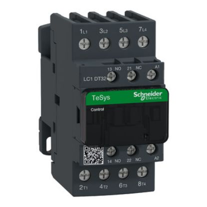 Picture of TeSys; TeSys Deca, Contactor, 4P(4 NO), AC-1, <= 440V, 32A, 240V AC 50/60Hz coil, screw terminal