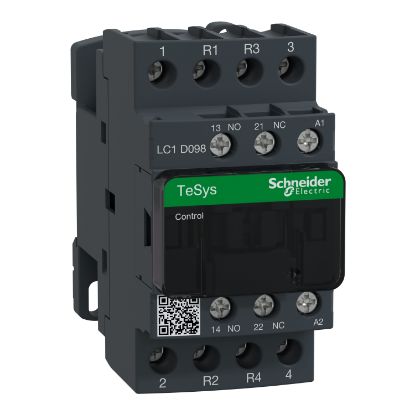 Picture of Contactor, TeSys Deca, 4P(2NO+2NC), AC-1, <=440V, 20A, 220VAC 50/60Hz coil, screw clamp terminal