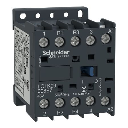 Picture of contactor, TeSys K, 4P(2NO+2NC), AC-1 440V 20A, 24V AC coil
