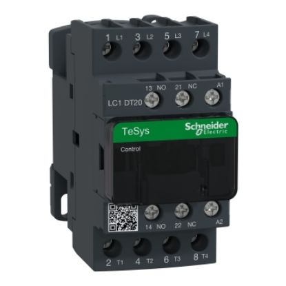 Picture of TeSys; TeSys Deca, Contactor, 4P(4 NO), AC-1, 0 to 440V, 20A, 240VAC 50/60Hz coil