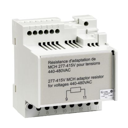 Picture of Resistor adapter for gear motor, fixed MasterPact NT, MCH 277/415VAC to MCH 440/480VAC, spare part