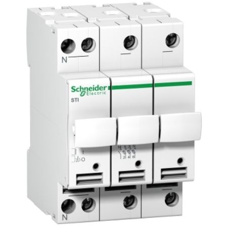 Picture of Acti9 - fuse-disconnector STI - 3 poles + N - 25 A - for fuse 10.3 x 38 mm