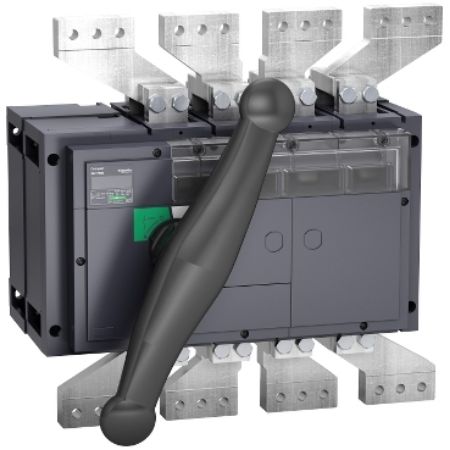 Picture of switch disconnector, Compact INV2000, visible break, 2000A, standard version with black rotary handle, 4 poles