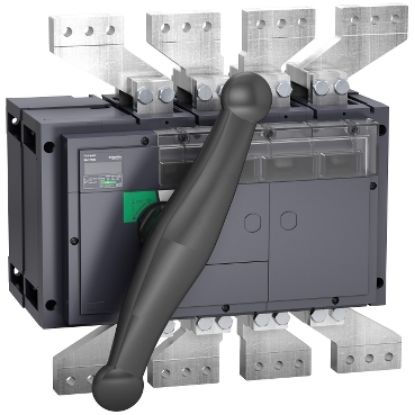 Picture of switch disconnector, Compact INV2500, visible break, 2500A, standard version with black rotary handle, 4 poles