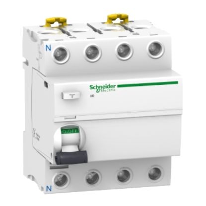 Picture of Residual current circuit breaker (RCCB), Acti9 iID, 4P, 40A, A type, 100mA
