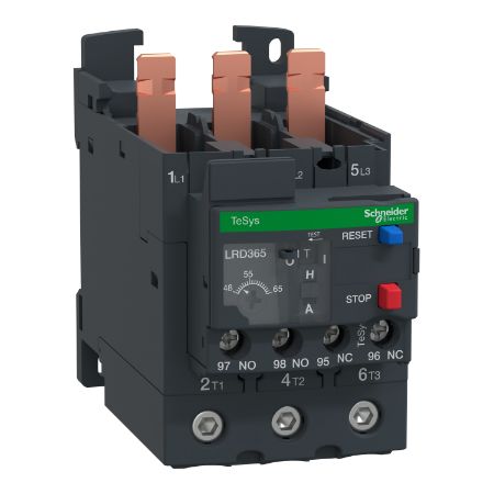Picture of TeSys; TeSys Deca, Thermal overload relay, 690VAC, 48 to 65A, 1NO+1NC, class 10A, EverLink BTR screw