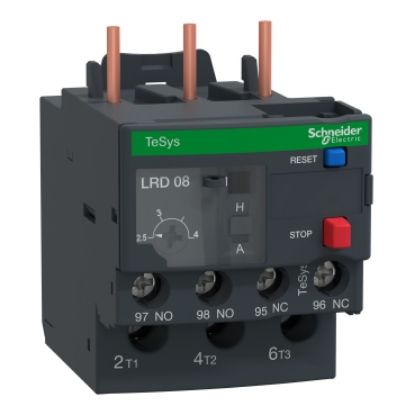 Picture of TeSys; TeSys Deca, Thermal overload relay, 690VAC, 3P, 2.5 to 4A, 1NO+1NC, class 10A, screw clamp