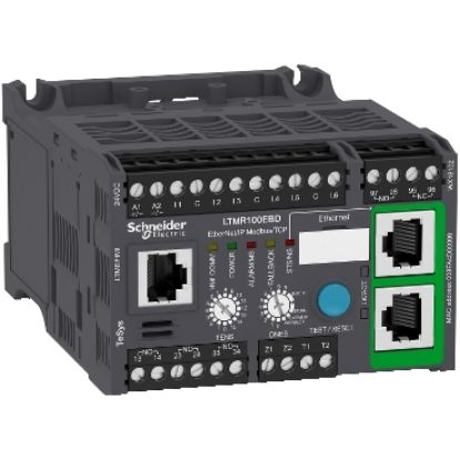 Picture of Motor controller, TeSys T, Motor Management, Ethernet/IP, Modbus/TCP, 6 logic inputs, 3 logic outputs, 5 to 100A, 24VDC
