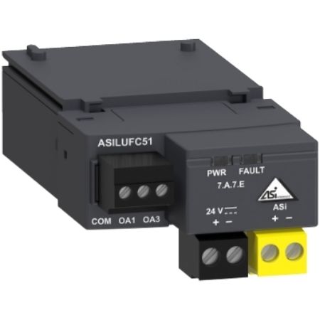 Picture of Communication module, TeSys Ultra, Plug-in, Front side, screw clamp terminals