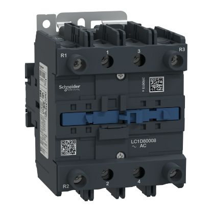 Picture of Contactor, TeSys Deca, 4P(2NO+2NC), AC-1, <=440V, 125A, 120V AC 50/60Hz coil, screw clamp terminal
